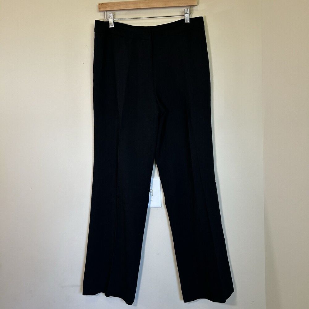 Santorelli SERENA Straight leg Pant in Summer Wool Womens 8 Black